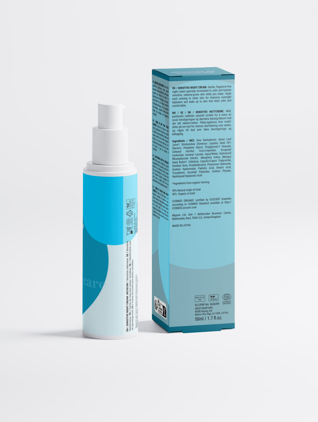 Crema de Noche Piel Sensible, Sin Perfume
